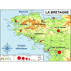 Carte de la Bretagne